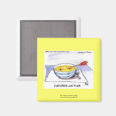 Custards Last Flan Funny Cartoon Novelty Magnet (Vorderseite/Rückseite)