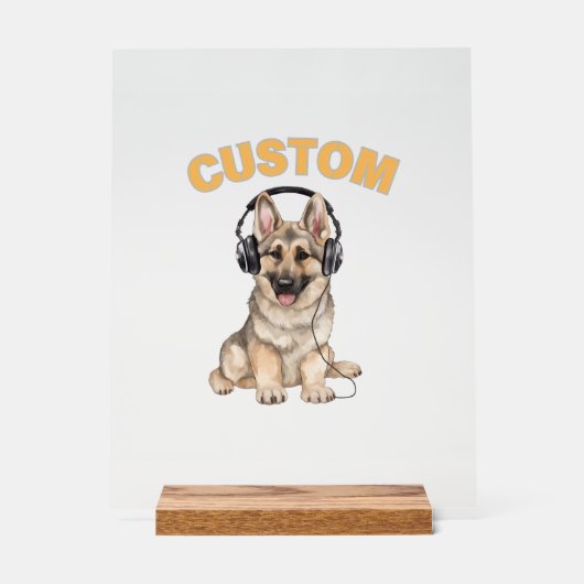 CUSTEM Akryllisches Zeichen Acrylschild (Vorderseite)