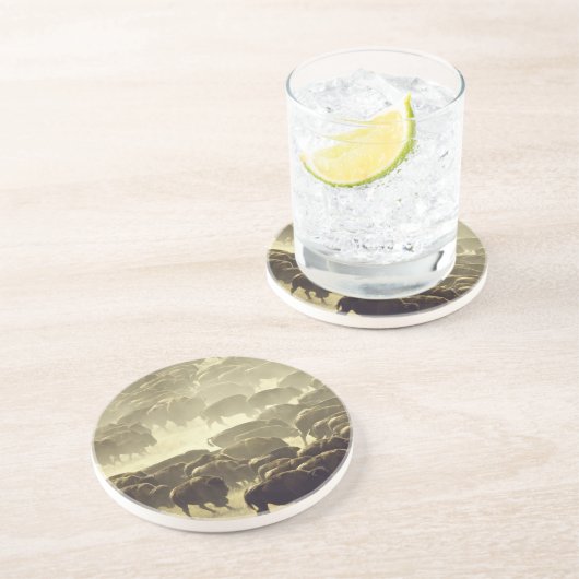 Custer Buffalo Roundup Untersetzer (Seite)