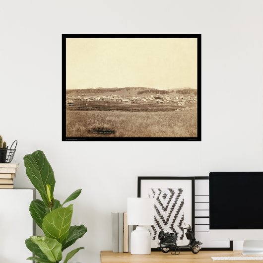 Custer City SD 1891 Poster (Heimbüro)