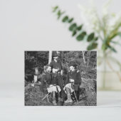Custer & Freunde, 1860er Postkarte (Stehend Vorderseite)