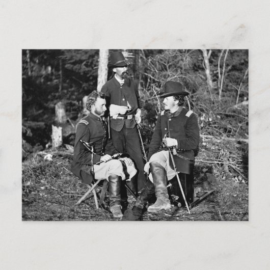 Custer & Freunde, 1860er Postkarte (Vorderseite)