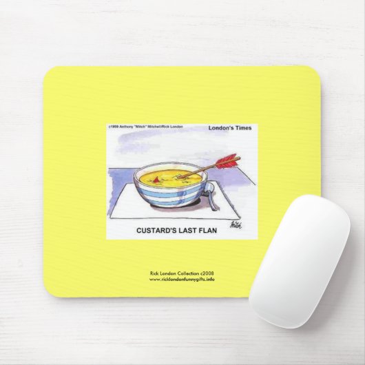 Custer Last Flan Funny Cartoon Mouse Pad Mousepad (Mit Mouse)