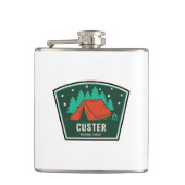 Custer National Forest Camping Flachmann (Vorderseite)