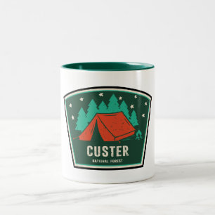 Custer National Forest Camping Zweifarbige Tasse