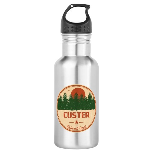 Custer National Forest Edelstahlflasche (Vorderseite)