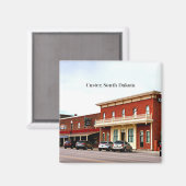 Custer, South Dakota mit der Aufschrift Foto Magne Magnet (Vorderseite/Rückseite)