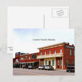 Custer, South Dakota mit Foto Postkarte (Vorne/Hinten)