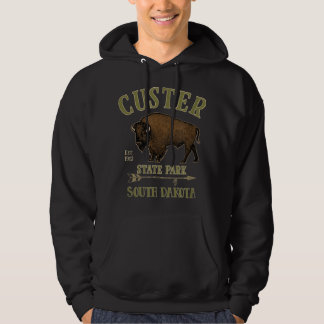 CUSTER STAAT PARK Bison South Dakota Souvenir Hoodie