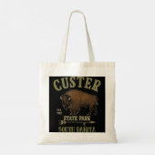 CUSTER STAAT PARK Bison South Dakota Souvenir Tragetasche (Rückseite)