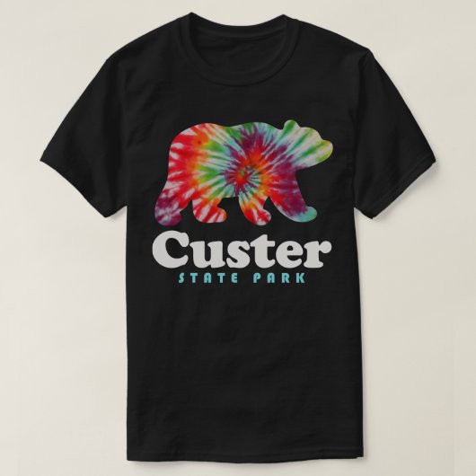 Custer Staat Park Gefärbte Krawatte Bear South Dak T-Shirt (Design vorne)