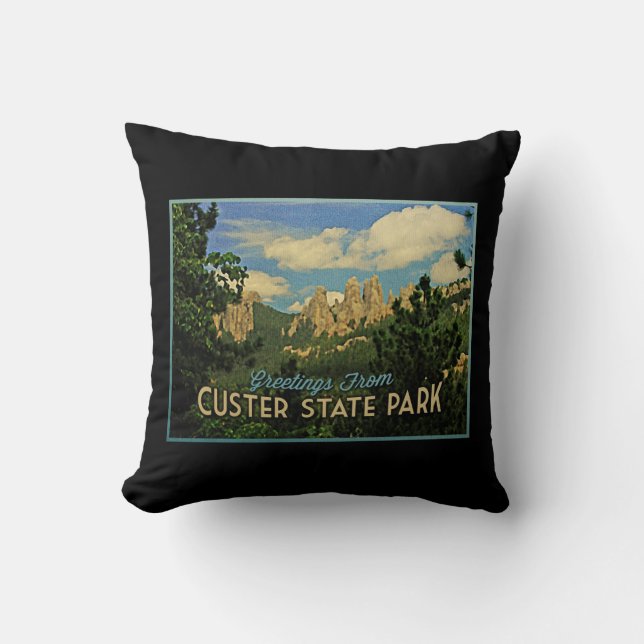 Custer Staat Park Kissen (Vorderseite)