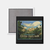 Custer Staat Park Magnet (Vorderseite/Rückseite)