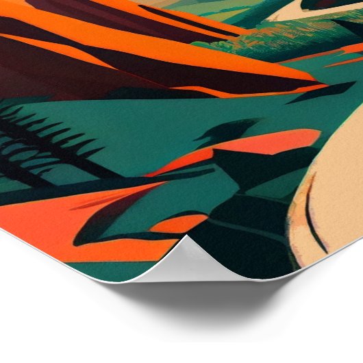 Custer Staat Park Moderne Kunst Poster (Ecke)