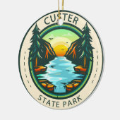 Custer Staat Park South Dakota Abzeichen Keramik Ornament (Links)