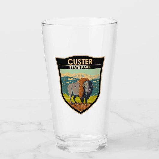 Custer Staat Park South Dakota American Bison Glas (Vorderseite)