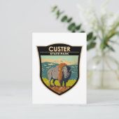 Custer Staat Park South Dakota American Bison Postkarte (Stehend Vorderseite)