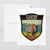 Custer Staat Park South Dakota American Bison Postkarte (Vorne/Hinten)