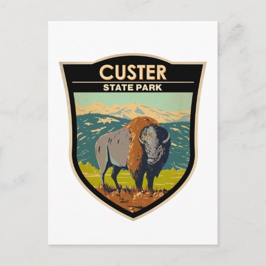 Custer Staat Park South Dakota American Bison Postkarte (Vorderseite)