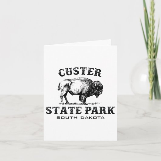Custer Staat Park South Dakota American Bison Souv Karte (Vorderseite)