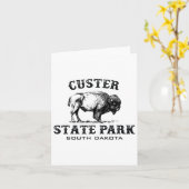Custer Staat Park South Dakota American Bison Souv Karte (Gelbe Blume)