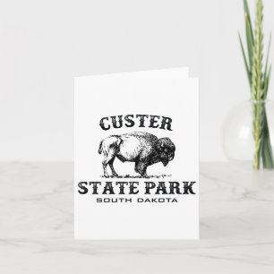 Custer Staat Park South Dakota American Bison Souv Karte
