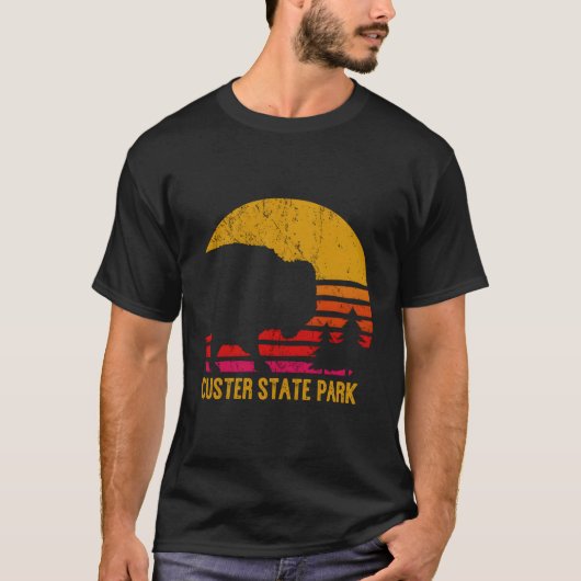 Custer Staat Park South Dakota Buffalo Roundup T-Shirt (Vorderseite)