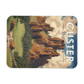 Custer Staat Park South Dakota Wandern Vintag Magnet (Horizontal)