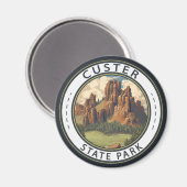 Custer Staat Park South Dakota Wandern Vintag Magnet (Vorderseite/Rückseite)