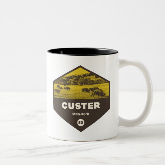 Custer Staat Park South Dakota Zweifarbige Tasse (Rechts)