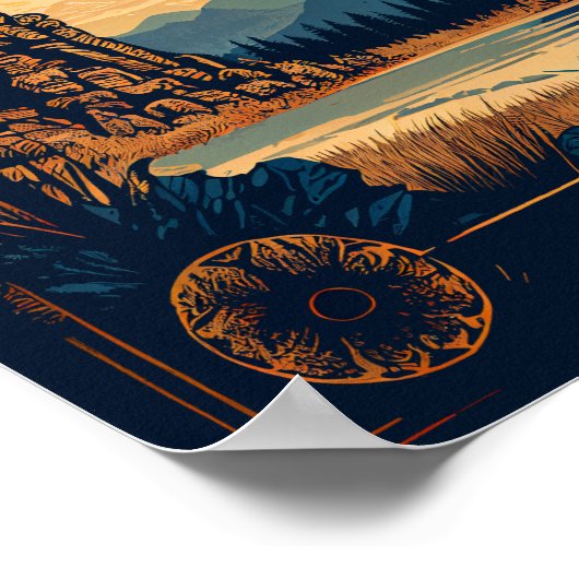 Custer Staat Park Vintag Poster (Ecke)