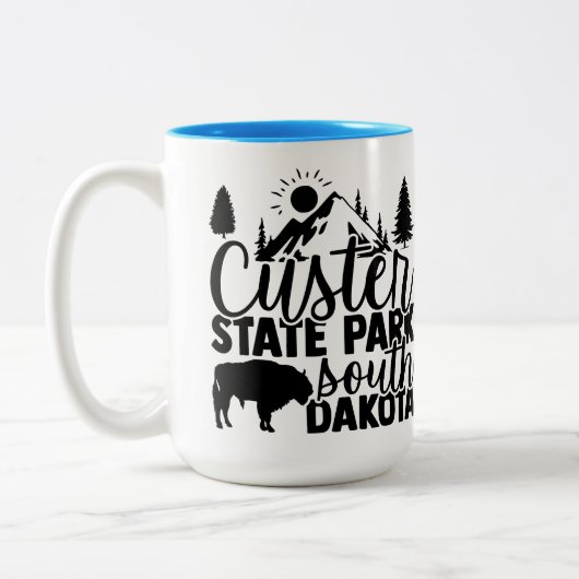 Custer Staat Park Zweifarbige Tasse (Links)