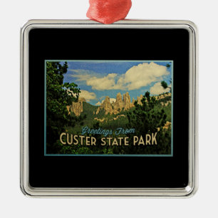 Custer Staats-Park Ornament Aus Metall