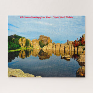 Custer State Park Dakota. Weihnachtsgrüße Puzzle