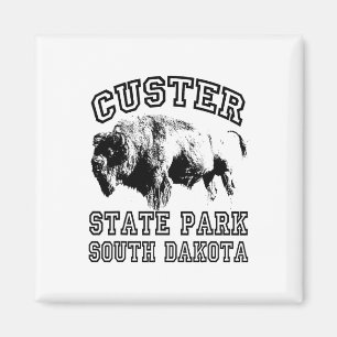 Custer State Park South Dakota Büffel Natur Wander Magnet