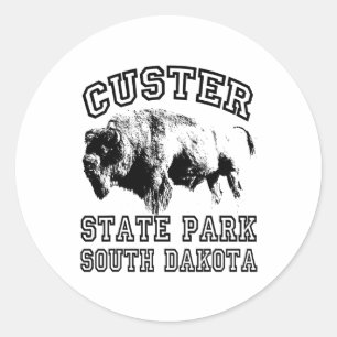 Custer State Park South Dakota Büffel Natur Wander Runder Aufkleber