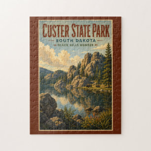 Custer State Park South Dakota Illustration Reise Puzzle