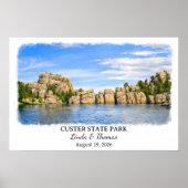 Custer State Park South Dakota Poster, Aquarell Poster (Vorne)