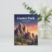 Custer State Park South Dakota Postkarte (Stehend Vorderseite)