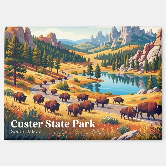 Custer State Park USA Magnet (Vorderseite)