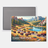 Custer State Park USA Magnet (Vorderseite/Rückseite)
