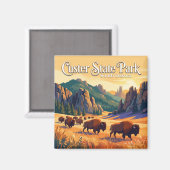 Custer State Park USA Magnet (Vorderseite/Rückseite)