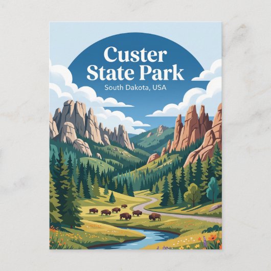 Custer State Park USA Postkarte (Vorderseite)