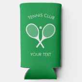 Custimizable Modern Green White Tennis Racket Selters Dosenkühler (Rückseite)