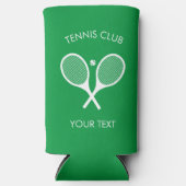 Custimizable Modern Green White Tennis Racket Selters Dosenkühler (Vorderseite)