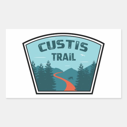 Custis Trail Rechteckiger Aufkleber (Vorderseite)