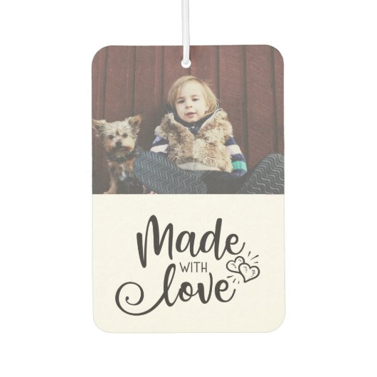 Custo Foto | Mit Liebe hergestellt Autolufterfrischer (Vorderseite)