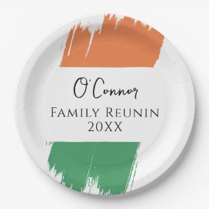 Custo irischer Familienname Familientreffen Pappteller