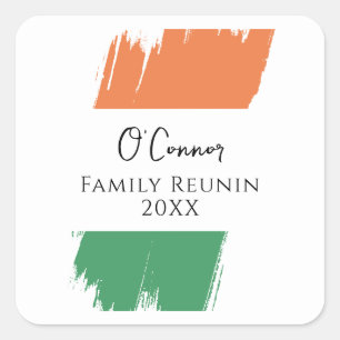 Custo irischer Familienname Familientreffen Quadratischer Aufkleber