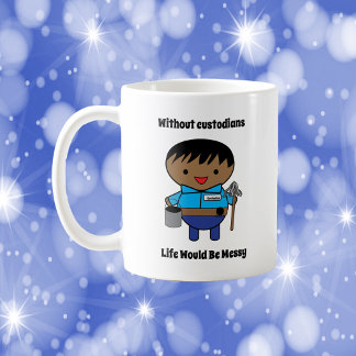 Custodial Life Messing Black Male Funny Kaffeetasse